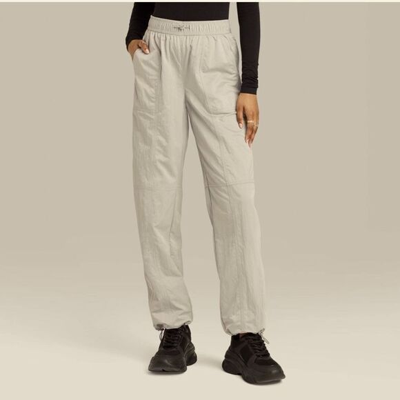 NWT Wild Fable cream parachute pants drawstring ankle and waist size XXL - Picture 2 of 11